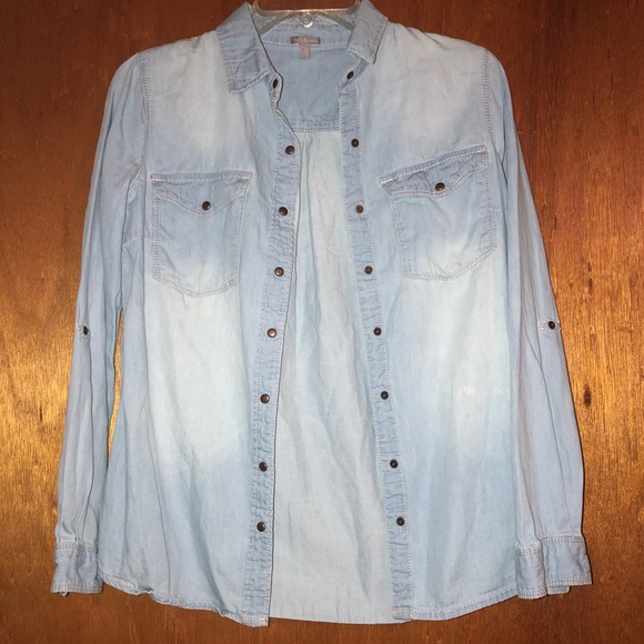 Charlotte Russe Tops - Charlotte Russe Denim Button Shirt